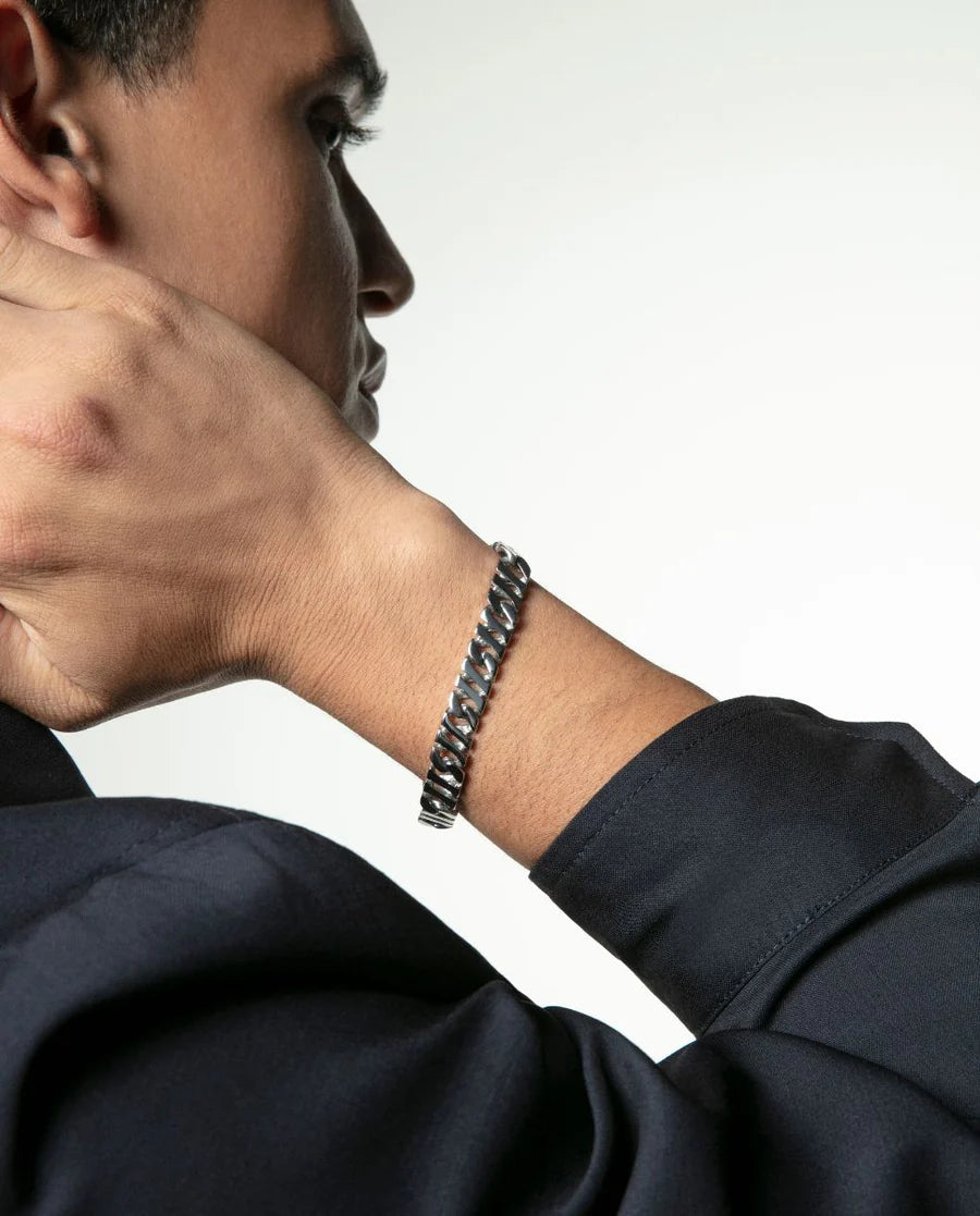 Pulsera de Hombre en Acero con Cadena Clásica