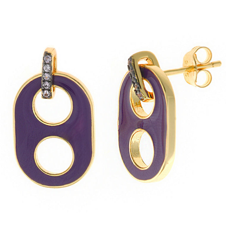 Pendientes Cremallera Plata 925 Chapado Oro Salvatore