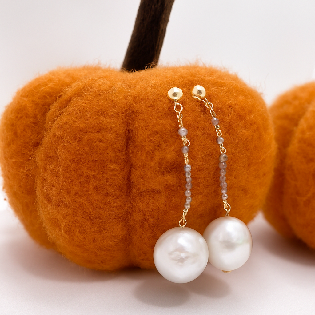 Pendientes Plata 925 Chapado Oro Tira Circonitas Perlas Salvatore