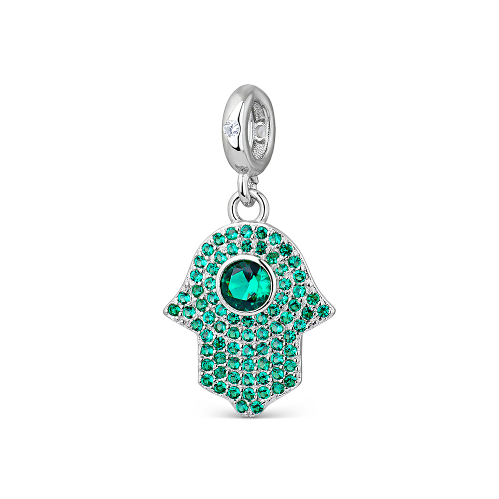 Abalorio A Tu Lado  Hamsa Verde