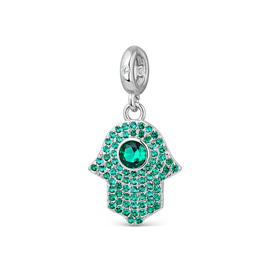 Abalorio A Tu Lado  Hamsa Verde
