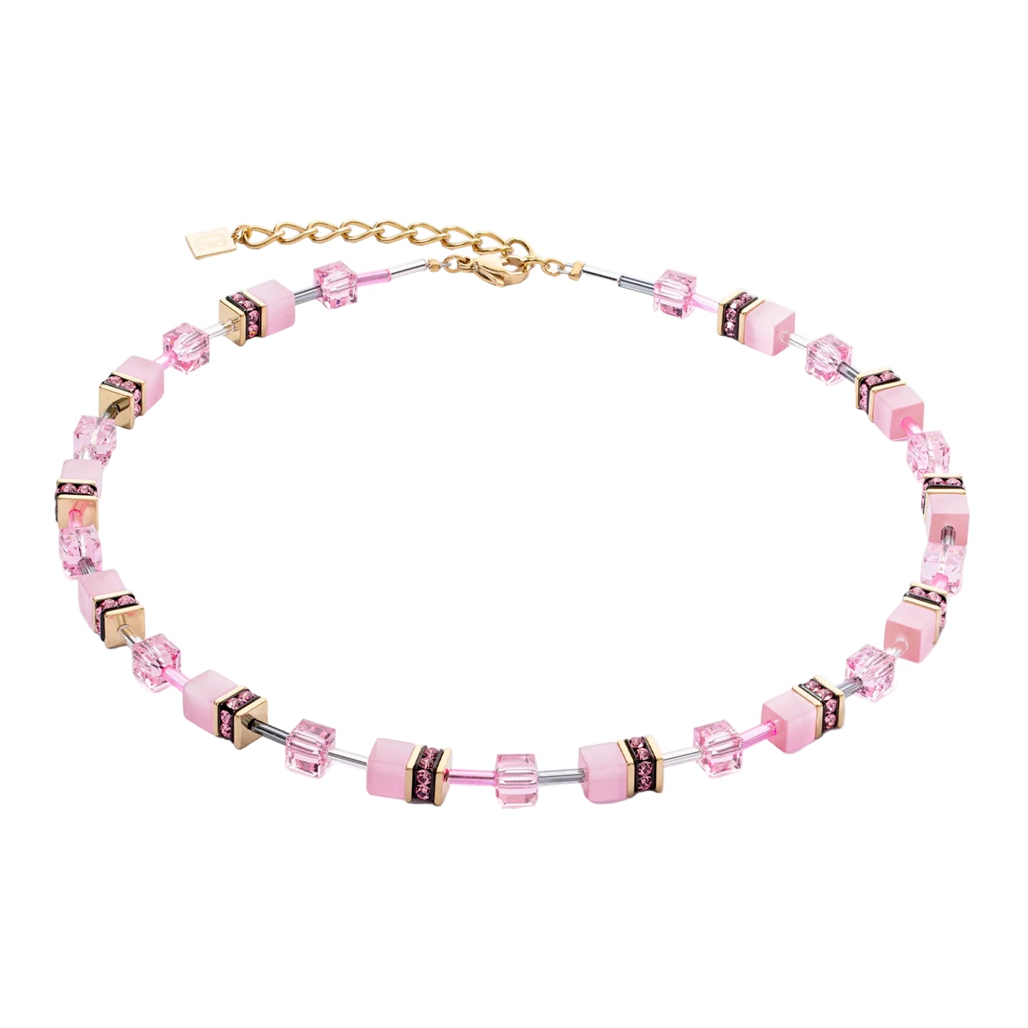 Collar GeoCUBE® Iconic Mono Gold rosa