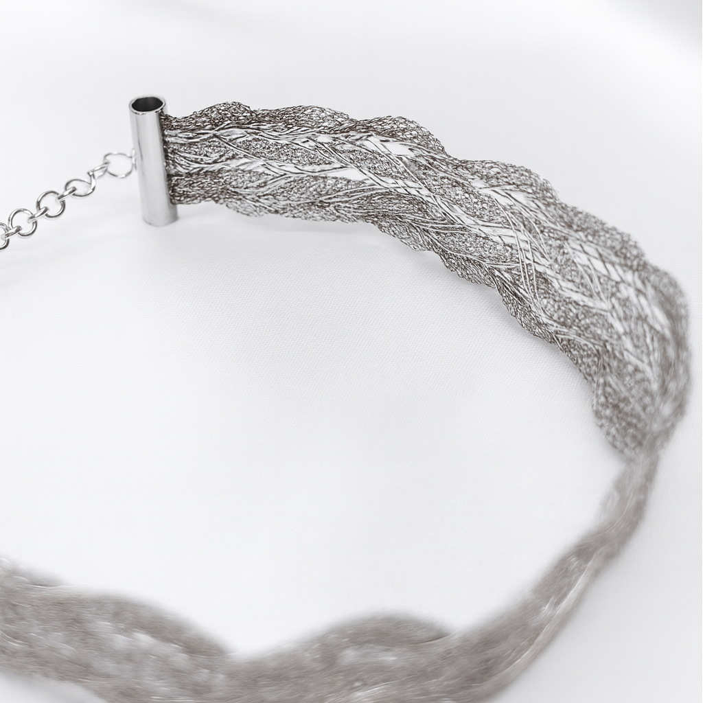 Pulsera Semirígida Plata 925 Baño Rodio