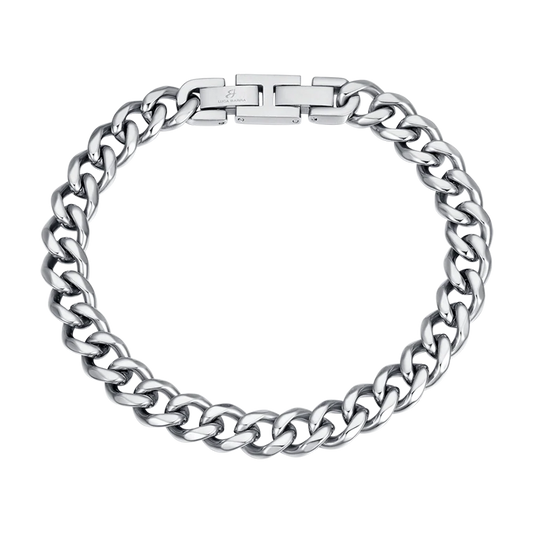 Pulsera de Hombre Acero Inoxidable con Malla Cubana