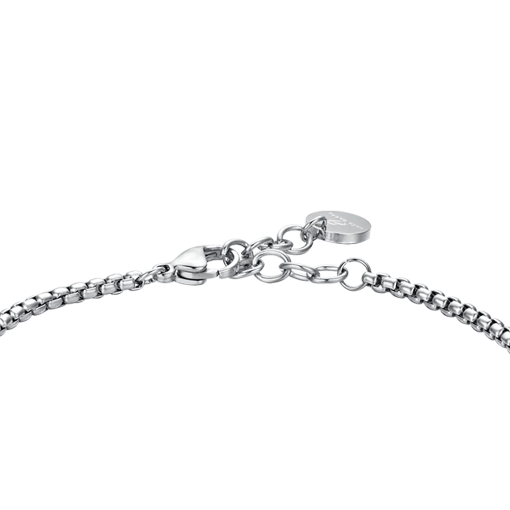 Pulsera Acero con elementos IP Negro e IP Rosa