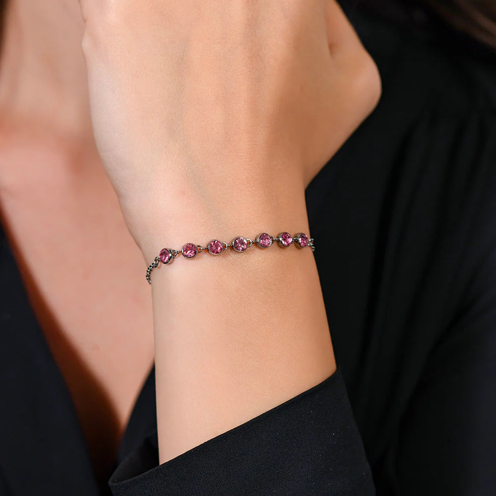 Pulsera Acero Circonitas Colores