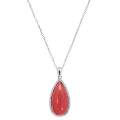 Collar Plata Circonita Coral ChiMiAma
