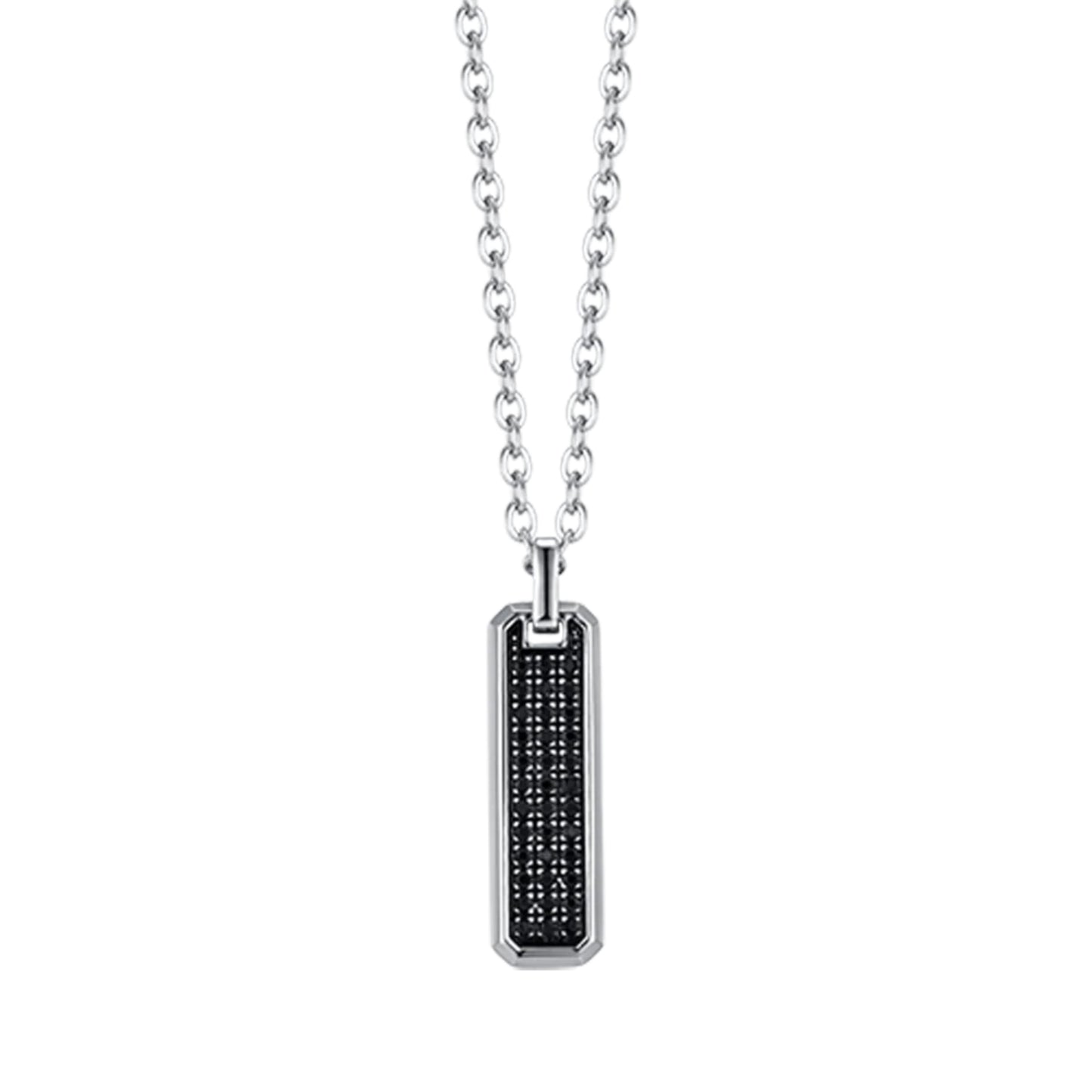 Collar Acero Caballero Con Chapa