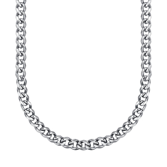 Cadena Cubana Hombre Acero Inoxidable