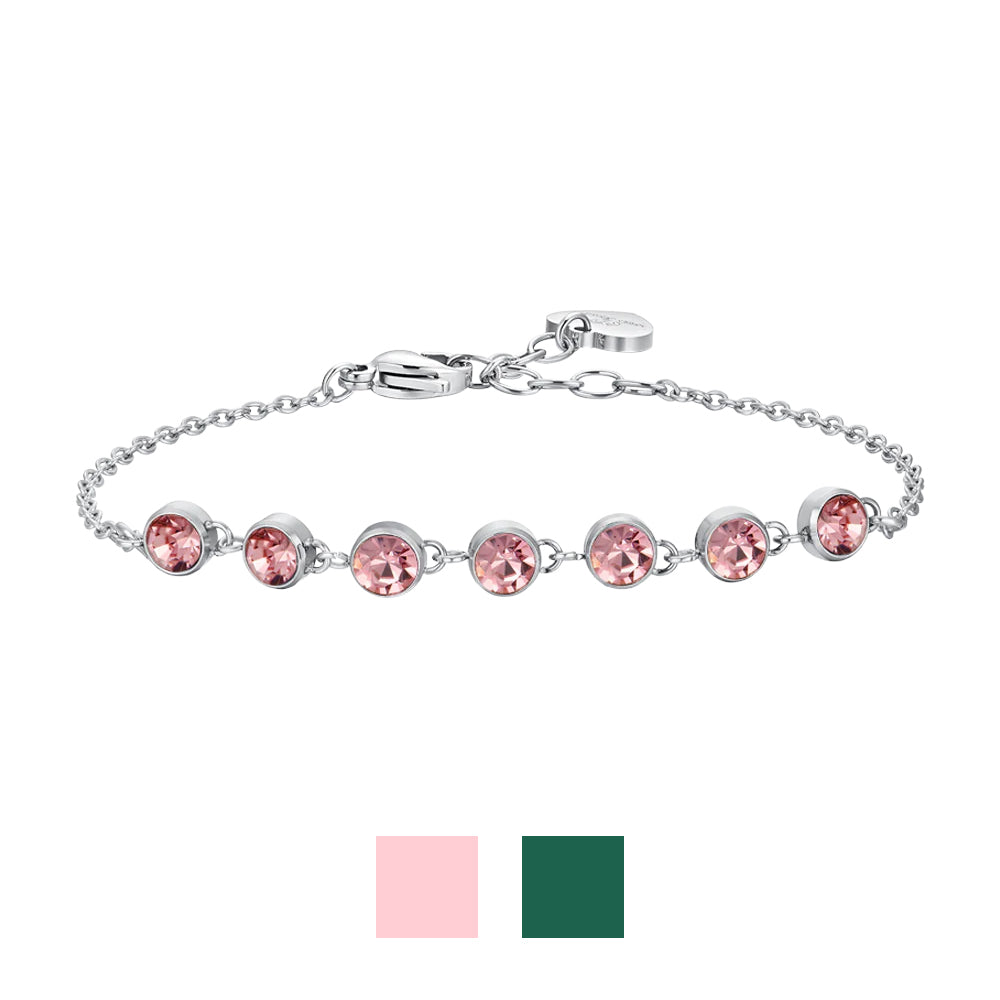 Pulsera Acero Circonitas Colores