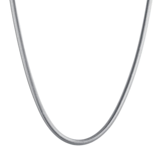 Collar De Acero Serpiente Hombre