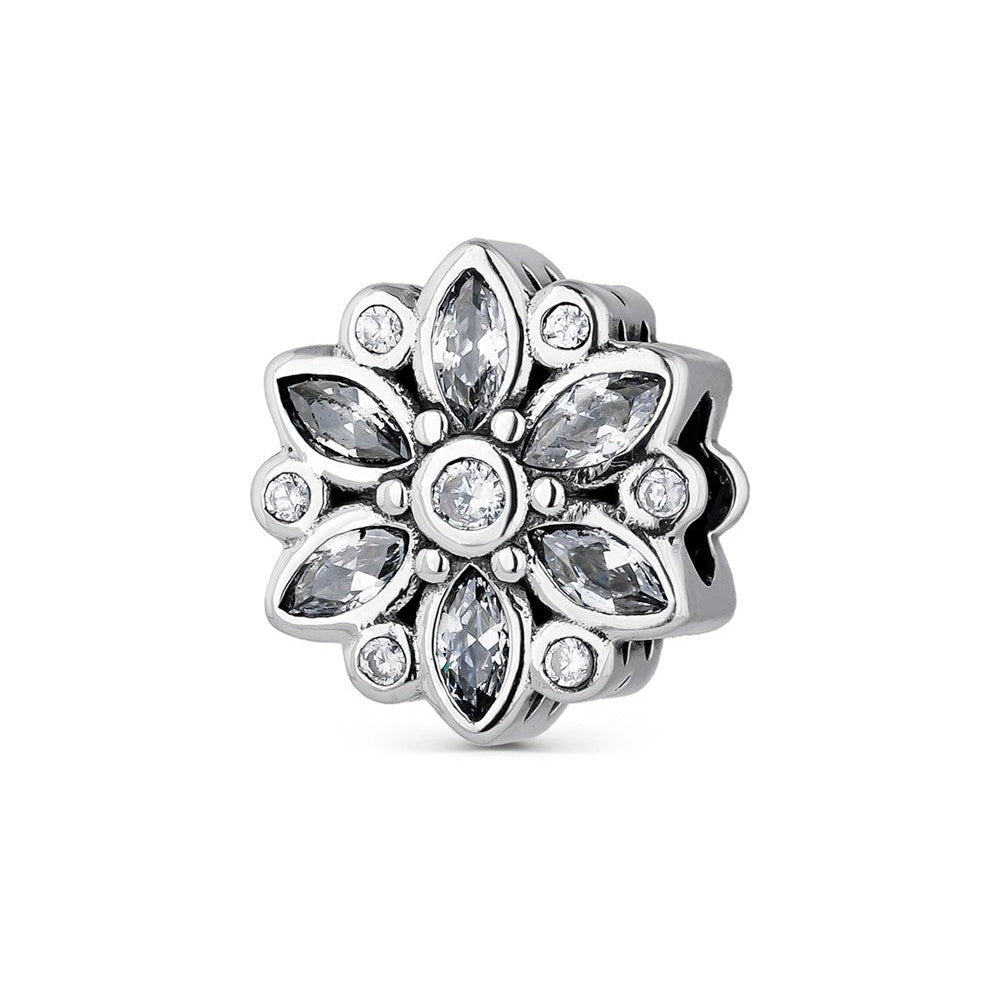 Abalorio A Tu Lado Flor Gris