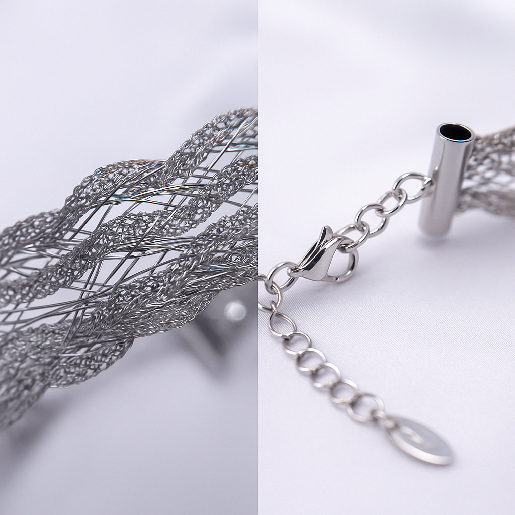 Pulsera Semirígida Plata 925 Baño Rodio
