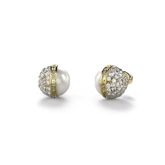 Pendientes Guess Perla y Circonitas