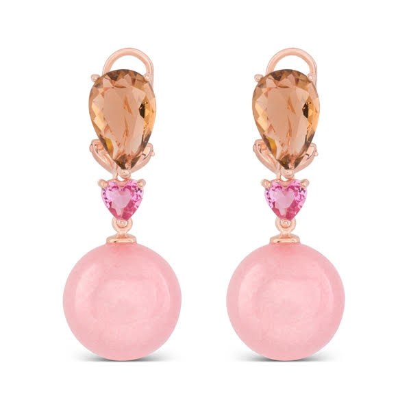 Pendientes Plata Dorado Oro Rosa Luxenter