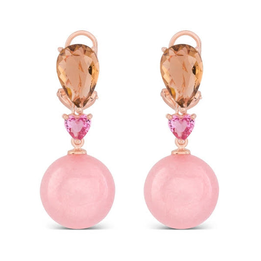 Pendientes Plata Dorado Oro Rosa Luxenter